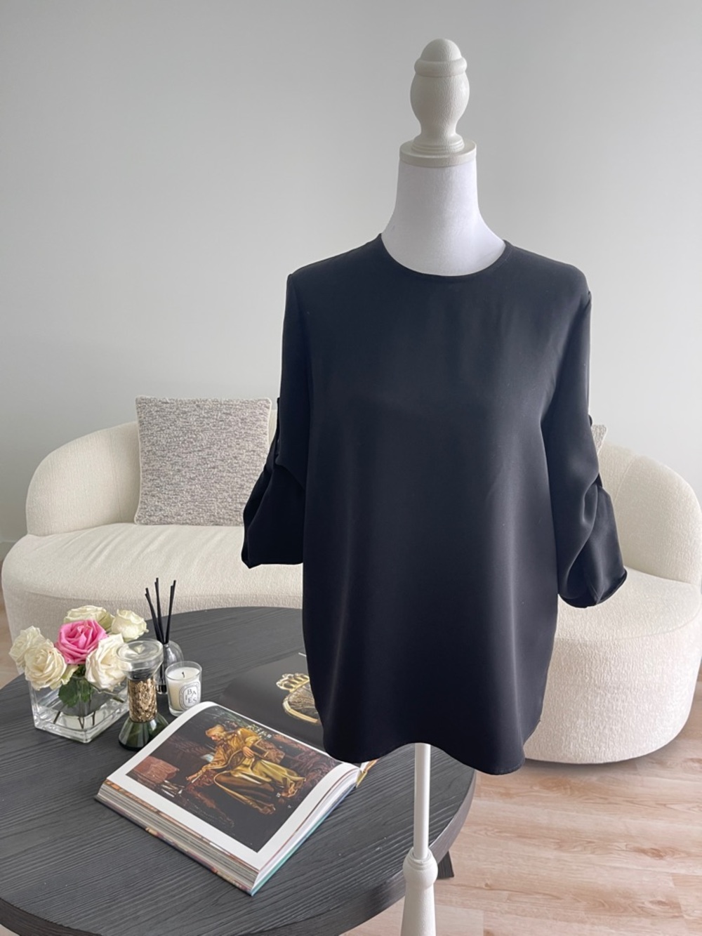 Versace Relaxed Black Blouse sz 38 $995 - Picture 16 of 16